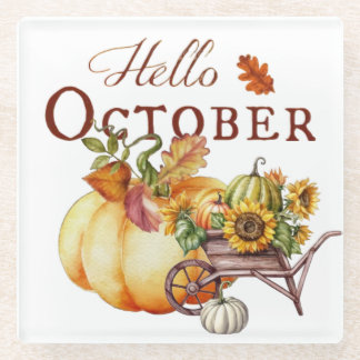 Hallo oktober glazen onderzetter