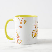 Hallo Oktober Mok: Vier de Maand van Verandering Mok (Links)