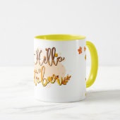 Hallo Oktober Mok: Vier de Maand van Verandering Mok (Voorkant rechts)