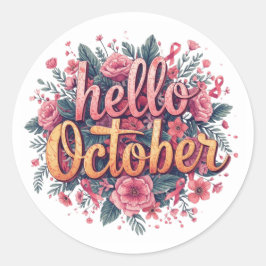hallo oktober ronde sticker