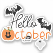 hallo oktober sticker (Voorkant)