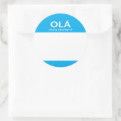 Hallo Ola Meu Nome E Portugees Ronde Sticker (Tas)