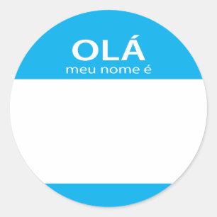 Hallo Ola Meu Nome E Portugees Ronde Sticker
