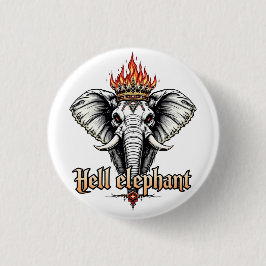 Hallo Olifant Ronde Button 3,2 Cm