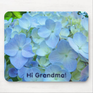 Hallo oma! cadeaus muismatten Blauwe Hortensia Blo