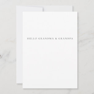 Hallo oma en opa baby onthulling  aankondiging