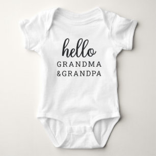 Hallo oma en opa zwangerschapsaankondiging romper