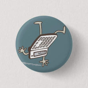 Hallo Omgekeerde rekenmachine Ronde Button 3,2 Cm
