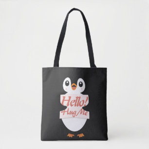 Hallo! Omhels Me - pinguïn kostuum personalisatie Tote Bag