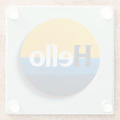 Hallo Onderzetter Glazen Onderzetter (Achterkant)