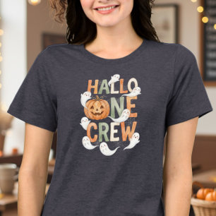 Hallo-one Crew 1e Verjaardag Geest Pompoen Familie Tri-Blend Shirt