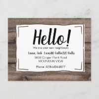 Hallo Ontmoet de buren hout rustiek