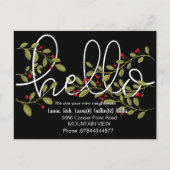 Hallo Ontmoet de buren in de winterherfst Briefkaart (Voorkant)