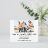 Hallo Ontmoet de buren met familie foto Briefkaart (Staand voorkant)