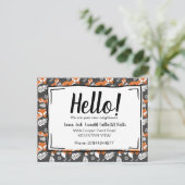 Hallo Ontmoet de buren van Fox Woodland Briefkaart (Staand voorkant)