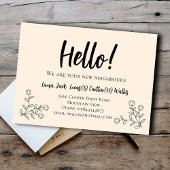 Hallo Ontmoet de buren Welkom Briefkaart