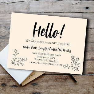 Hallo Ontmoet de buren Welkom Briefkaart