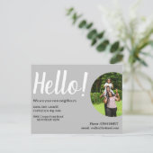 hallo ontmoeten het buurtbriefkaart briefkaart (Staand voorkant)