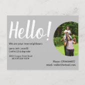 hallo ontmoeten het buurtbriefkaart briefkaart (Voorkant)