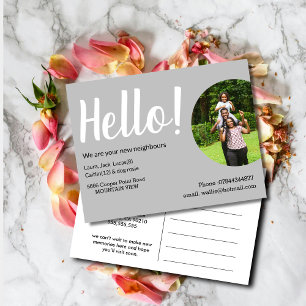 hallo ontmoeten het buurtbriefkaart briefkaart