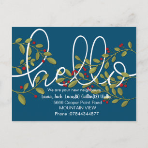 hallo ontmoeten het buurtbriefkaart briefkaart