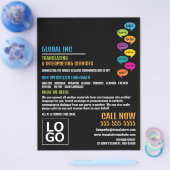 hallo ontwerp, vertaler en tolk flyer (Enkel)