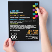 hallo ontwerp, vertaler en tolk flyer (Hand)