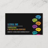 hallo ontwerp, vertaler en tolk visitekaartje (Voorkant)