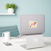 Hallo Oogst Sticker (Laptop op bureau)