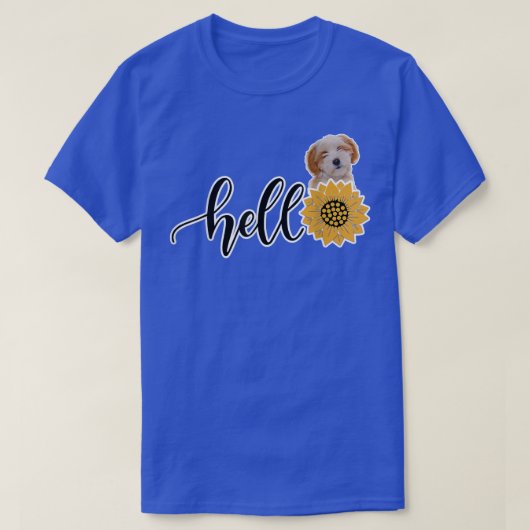 hallo Oonbloem Tibetaanse Terrier T-shirt (Design voorkant)