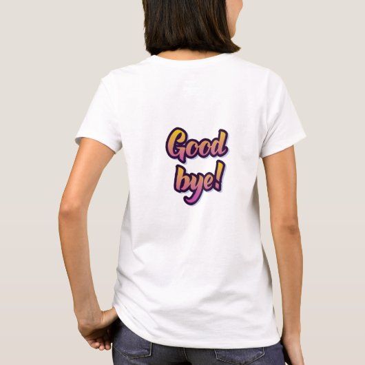 hallo op Front Good Dag op Back T-Shirt (Achterkant)