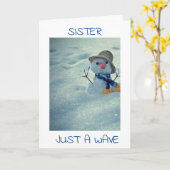 HALLO op uw **BIRTHDAY ZISTER** KAART WACHTEN (Gele Bloem)