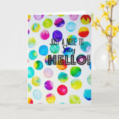 hallo! Opmerking Kaart (Gele Bloem)