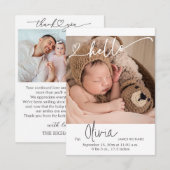 Hallo Overlaytekst Bedankkaart (Voorkant / Achterkant)