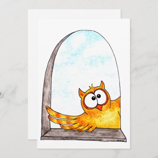 Hallo Owl Kaart (Voorkant / Achterkant)