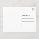 Hallo Paard zwarte hengst - Briefkaart (Achterkant)