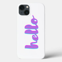 Hallo Paarse Witte Moderne iPhone Case