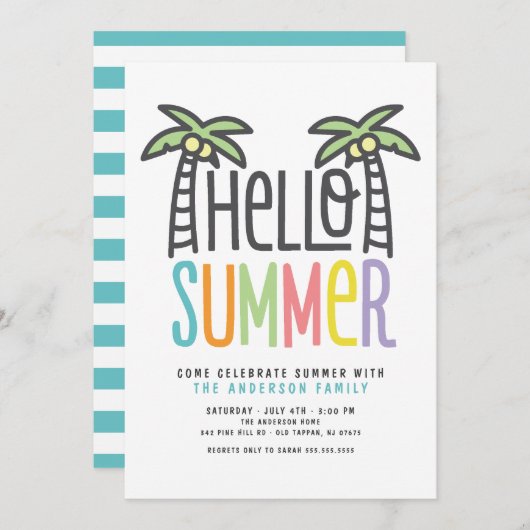 Hallo Palmboom Kaart (Voorkant / Achterkant)