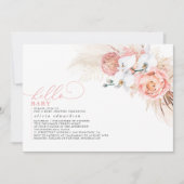 Hallo Pampas Grass Pink Kaart (Voorkant)