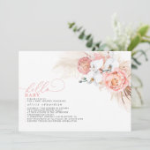 Hallo Pampas Grass Pink Kaart (Staand voorkant)