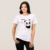 Hallo Panda Liefde Tri-Blend Shirt (Voorkant volledig)