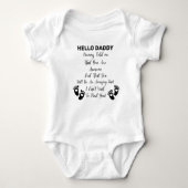 hallo Papa mama vertelde me Baby verrassingsman Romper (Voorkant)