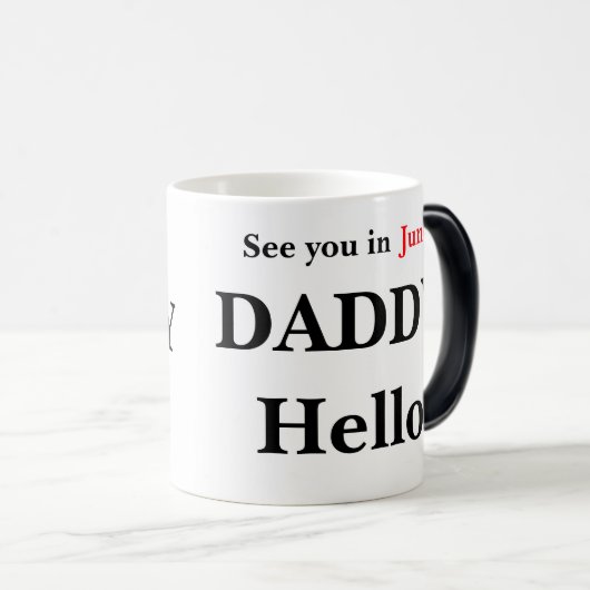 hallo Papa Zwangerschap Koffie-Mok onthullen Magische Mok (Voorkant rechts)