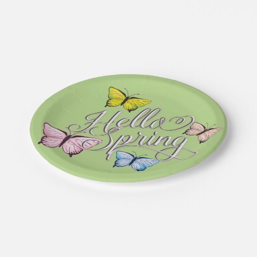 Hallo Papieren Bordje (Gekanteld)