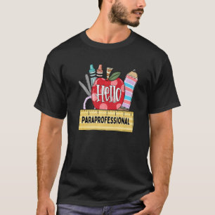 hallo Paraprofessional Apple Teacher 1 T-shirt