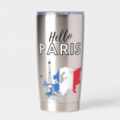 hallo Parijs Geïsoleerde Drinkbeker (Voorkant)