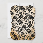 Hallo Parijs! Retro Black Earth Tonen Telefoon Pat Kaart (Achterkant)