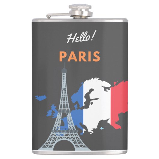 hallo Paris Flask Heupfles (Voorkant)