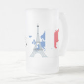 hallo Paris Frosted Glass Beer Mok (Voorkant rechts)