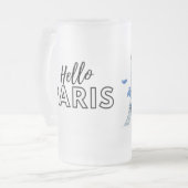 hallo Paris Frosted Glass Beer Mok (Voorkant links)